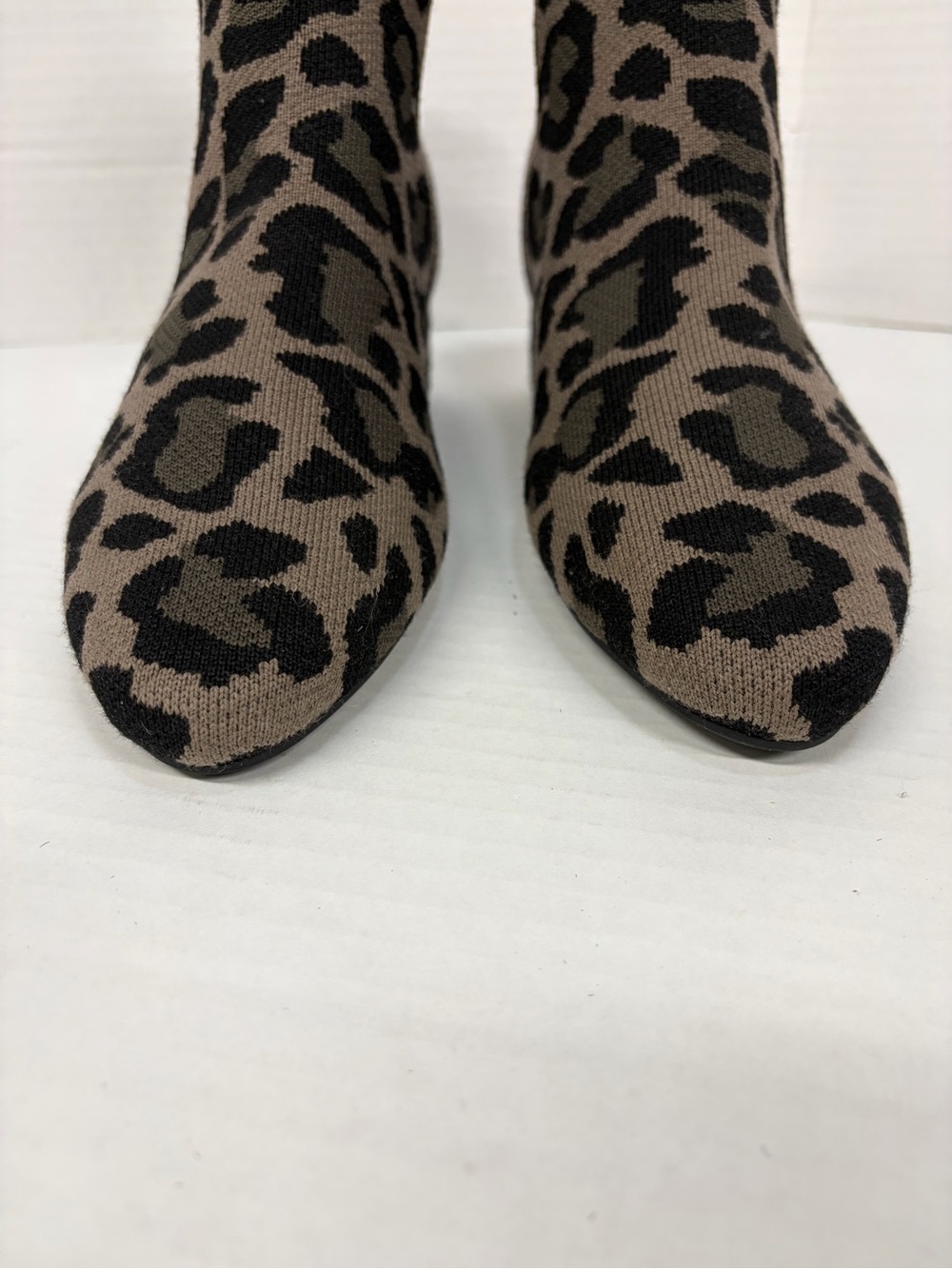 Rothy’s The Classic Boot Gray Black - Knit Cool Cat (Leopard Print) Size 9.5 - Picture 6 of 11
